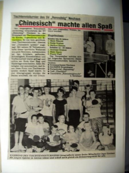 Der SV Rennsteig Neuhaus richtet erste Turniere aus